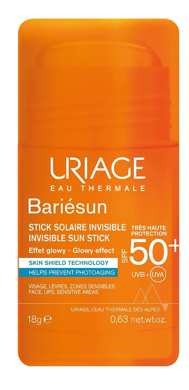 URIAGE EAU THERMALE BARIESUN SPF50+ STICK SOLAIRE INVISIBILE EFFET GLOWY 18 G - Farma Nice