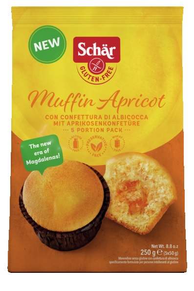 SCHAR MUFFIN APRICOT 5 PEZZI DA 50 G - Farma Nice