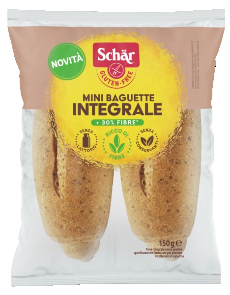 SCHAR MINI BAGUETTE INTEGRALE 4 PEZZI X 37,5 G - Farma Nice