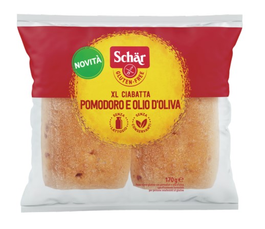 SCHAR XL CIABATTA POMODORI E OLIO D'OLIVA 2 PEZZI X 85 G - Farma Nice