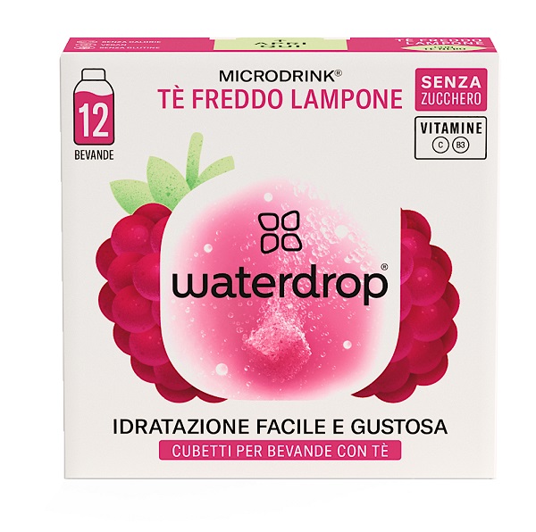 WATERDROP ICE TEA LAMPONE 12 CUBETTI - Farma Nice