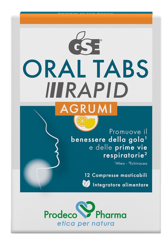 GSE ORAL TABS RAPID AGRUMI 12 COMPRESSE MASTICABILI - Farma Nice