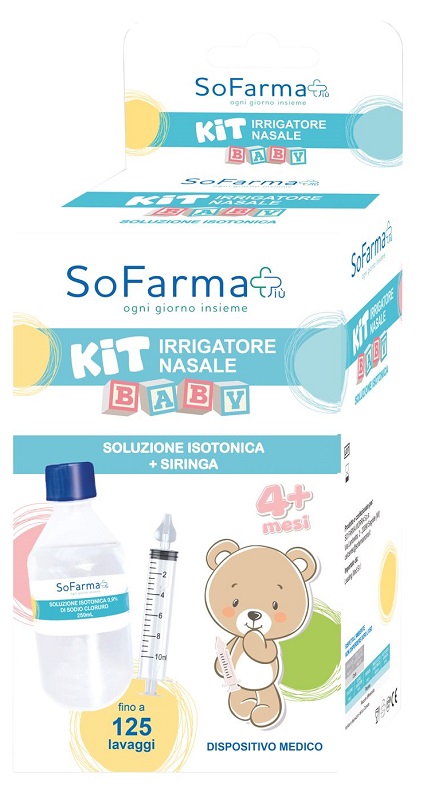 KIT IRRIGATORE NASALE BABY SOFARMAPIU' - Farma Nice