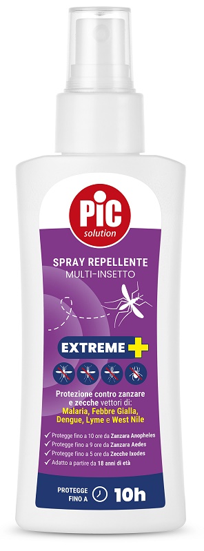 PIC SOLUTION SPRAY REPELLENTE MULTI-INSETTO EXTREME+ 100 ML - Farma Nice