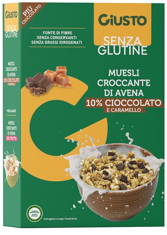 GIUSTO SENZA GLUTINE MUESLI AVENA CIOCCOLATO 275 G - Farma Nice