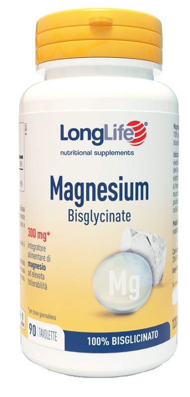 LONGLIFE MAGNESIUM BISGLYCINATE 90 TAVOLETTE SENZA GLUTINE - Farma Nice