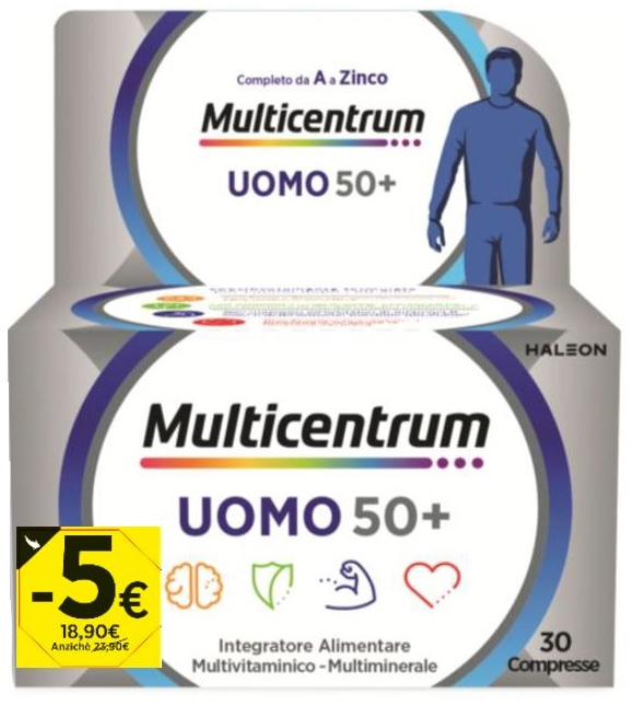 MULTICENTRUM UOMO 50+ 30 COMPRESSE PROMO 2026 - Farma Nice