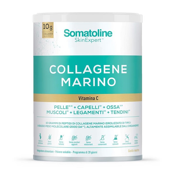 SOMATOLINE COLLAGENE MARINO 278 G GUSTO NEUTRO SENZA GLUTINE SENZA LATTOSIO SENZA EDULCORANTI - Farma Nice