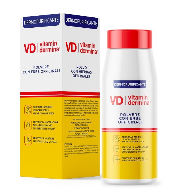 VITAMINDERMINA POLVERE ERBE OFFICINALI DERMOPURIFICANTE 100 G - Farma Nice