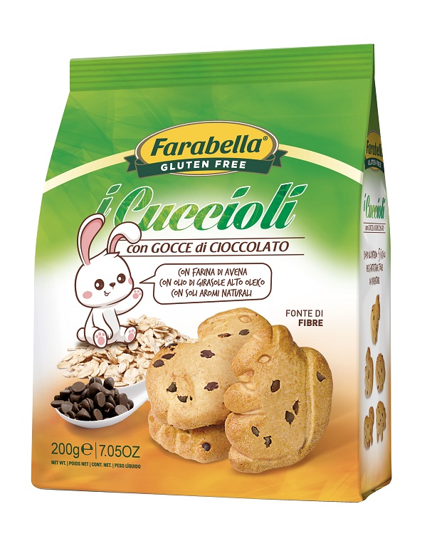 FARABELLA GLUTEN FREE I CUCCIOLI CON GOCCE DI CIOCCOLATO PROMO 200 G - Farma Nice